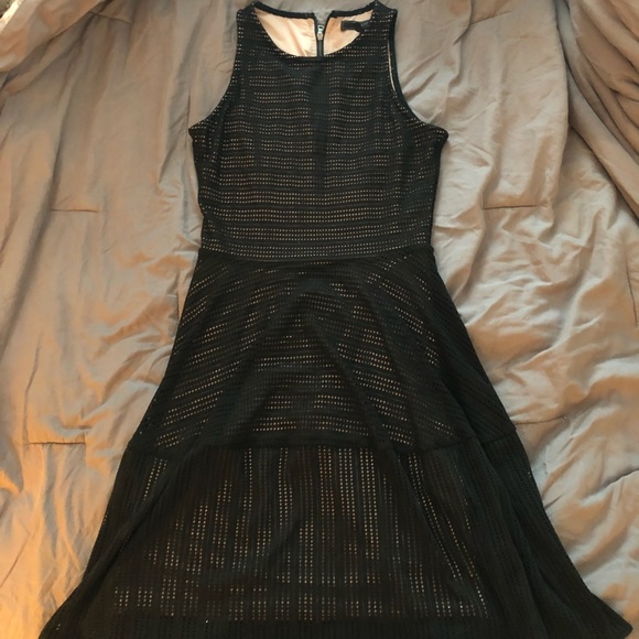 BCBG black mesh dress with nude lining. - Picture 1 of 5